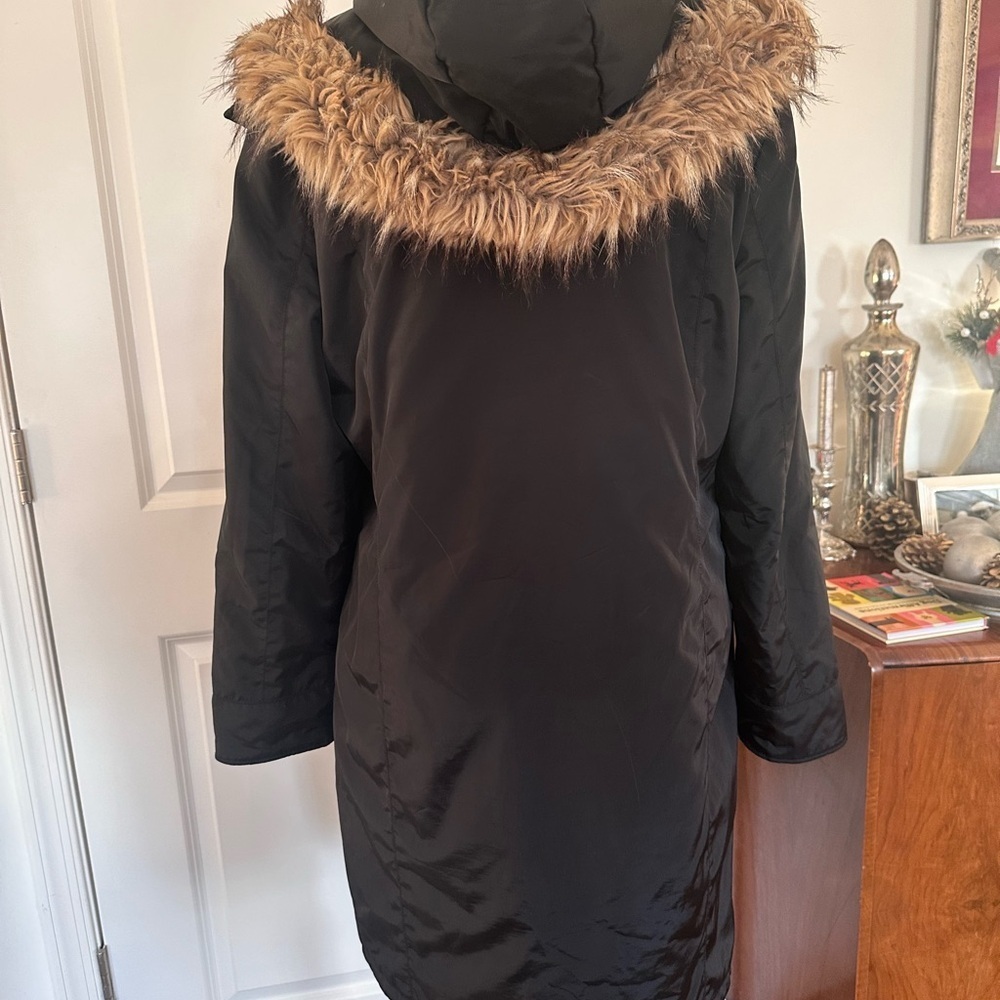 MICHAEL MICHAEL KORS Women’s Black Full Zipper Hooded Coat - L - Picture 5 of 10
